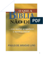 Paulo de Aragão Lins - O Que A Bíblia Não Diz