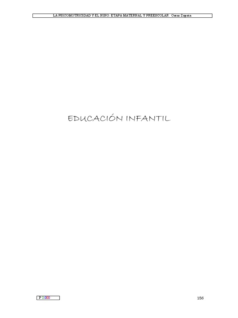Educacion Infantil | PDF | Jardín de infancia | Aprendizaje