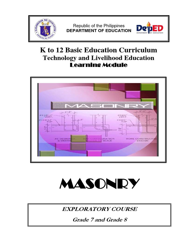 Masonry Learning Module Pdf Masonry Brick