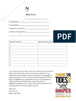 Gold Sponsorship Form For Turning The Tides 2014