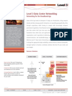 Level 3 Data Center Networking: Networking For The Broadband Age