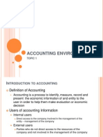 Topic 1 Accounting Environment