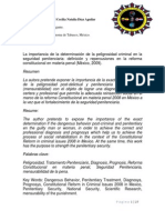 La Importancia de La Determinación de La Peligrosidad Criminal en La Seguridad Penitenciaria