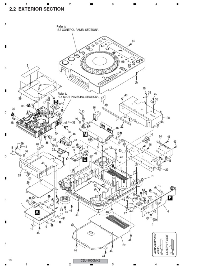 CDJ-1000MK3 Parts and Service Manual | PDF | Mechanical