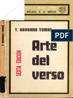 Arte del verso, Tomás Navarro Tomás