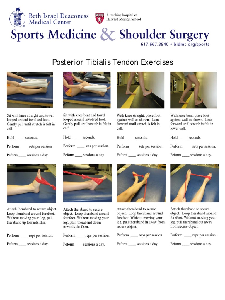 Tibialis posterior strengthening clearance