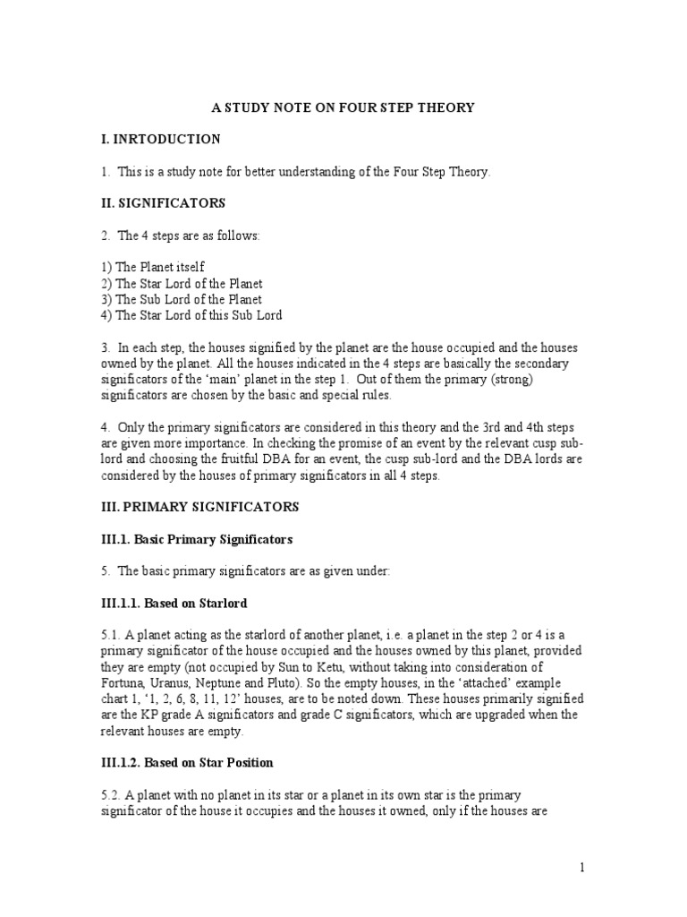 Understanding the Four Step Theory | PDF | Bodies Of The Solar System ...