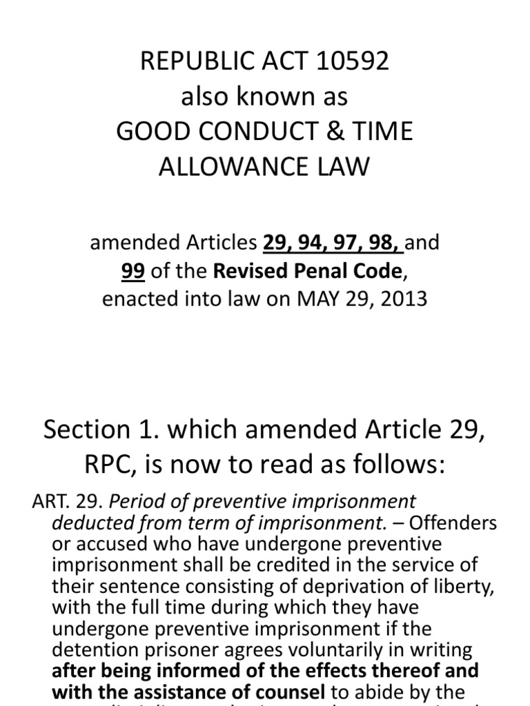 What Is Republic Act 10592