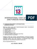 13 International Cost of Capital & Foreign Investment