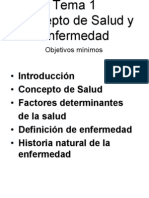 Tema 1 Concepto de Salud y Enfermedad