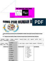 The Singing Challenge: (Worksheet 2) Date