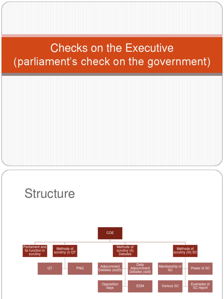 Checks On The Executive | PDF | House Of Commons Of The United Kingdom ...