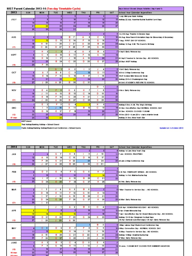 School Calendar 2013 14 | PDF | Seasons | Traditions