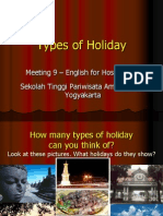 Meeting 9 - Types of Holiday