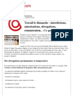 Travail le dimanche _ interdictions, autorisations, dérogations, rémunération... Ce que dit la loi - Linternaute