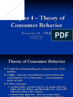 Chapter 4 - Theory of Consumer Behavior: Economics 11 - UPLB
