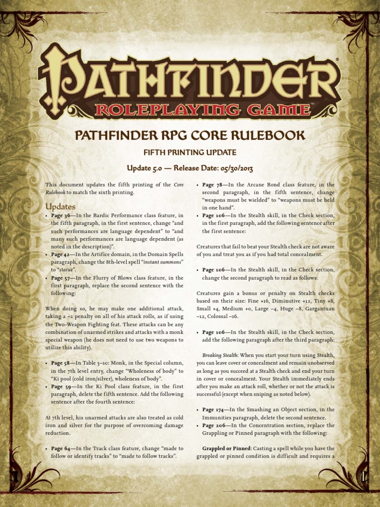 CoreRulebookErrata 5.0 | PDF | Games & Activities