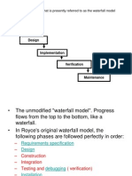 In 1970 Royce Proposed What Is Presently Referred To As The Waterfall Model As An Initial Concept