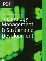 International Journal of Technology Management and Sustainable Development