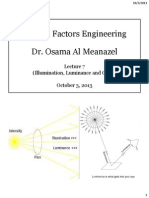 Human Factors Engineering Dr. Osama Al Meanazel: (Illumination, Luminance and Glare) October 3, 2013