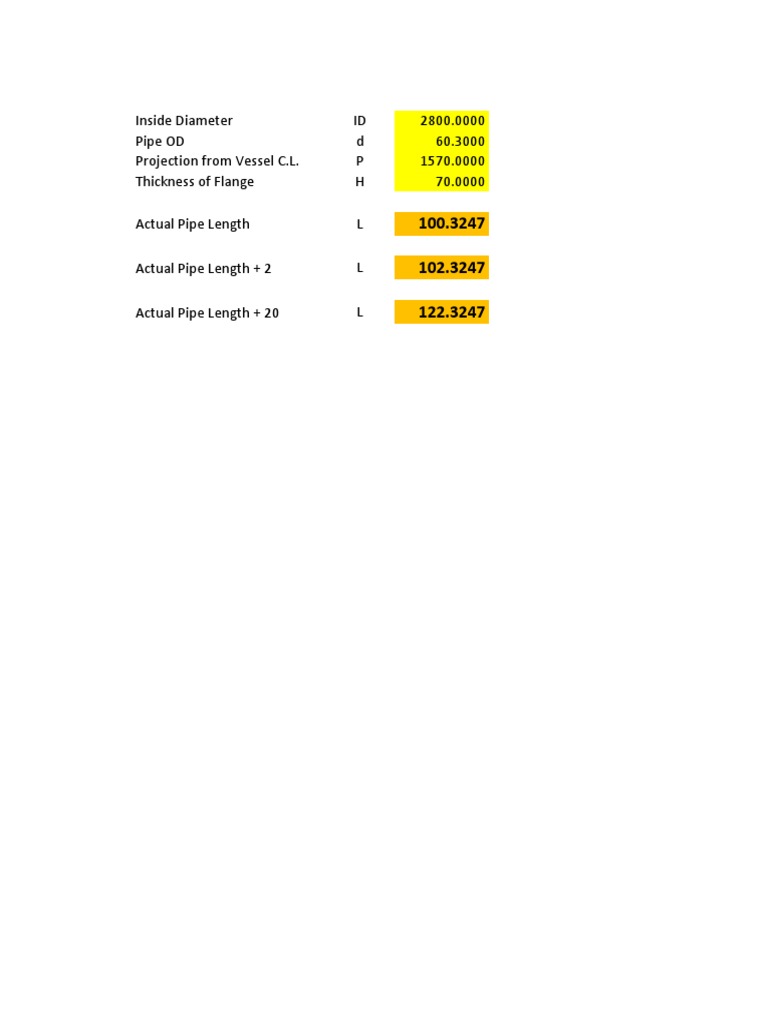 Actual Pipe Length Measurements | PDF | Technology & Engineering