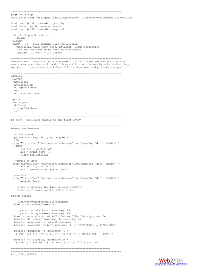 Netbackup Useful | PDF | Port (Computer Networking) | Command Line ...