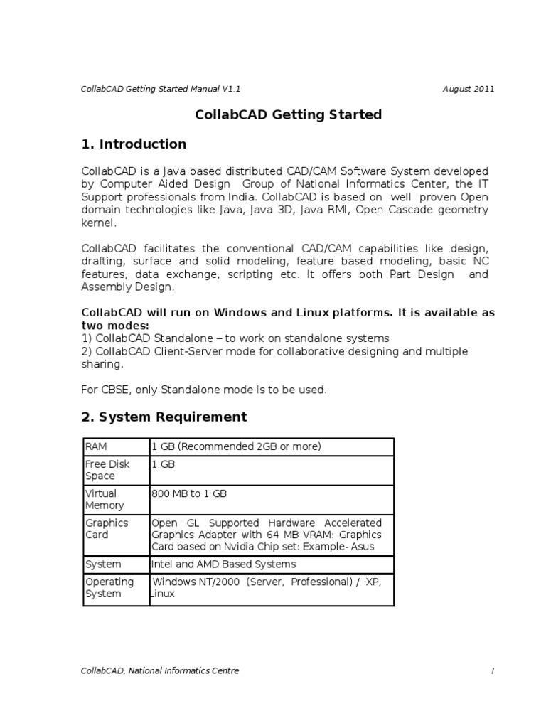 CollabCAD Getting Started Guide | PDF | Cartesian Coordinate System ...