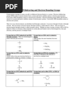 Electron Withdrawing and Electron Donating Groups