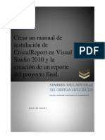 Crear un manual de instalación de CristalReport en Visual Studio 2010 y la creación de un reporte del proyecto final