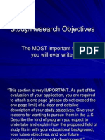 Study/Research Objectives: The MOST Important Thing You Will Ever Write!