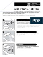 Install your E-Toll Tag correctly