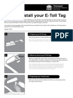 How To Install Your E-Toll Tag
