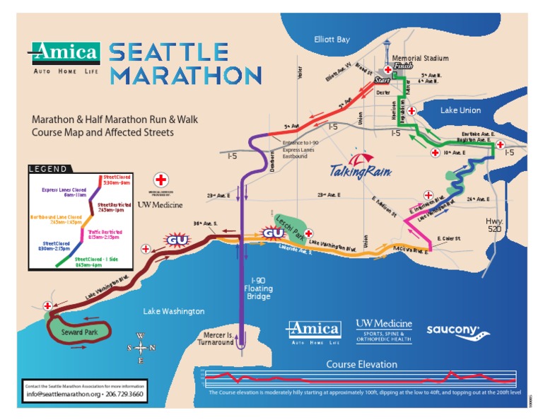 Seattle Marathon Course Map & Traffic Impact | PDF