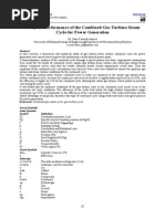 Study the Performance of the Combined Gas Turbine-Steam Cycle for Power Generation