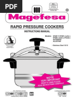 Rapid Pressure Cookers: Instructions Manual