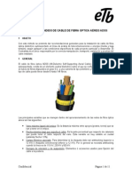 Instalación cable fibra óptica aéreo