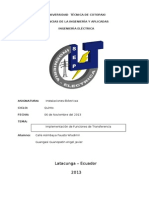 Implementacion de Funciones de Transferencia