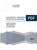 Los Costos y Presupuestos en Proyetos de Inversion (2)