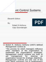 Management Control Systems: Eleventh Edition By: Robert N Anthony Vijay Govindarajan