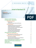 2011 Infonetics Research Whitepaper Using Carrier Ethernet to Backhaul Lte