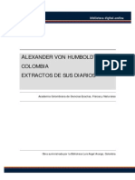 Alexander Von Humboldt - Extractos de Sus Diarios en Colombia