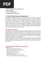 What Is Performance Management?