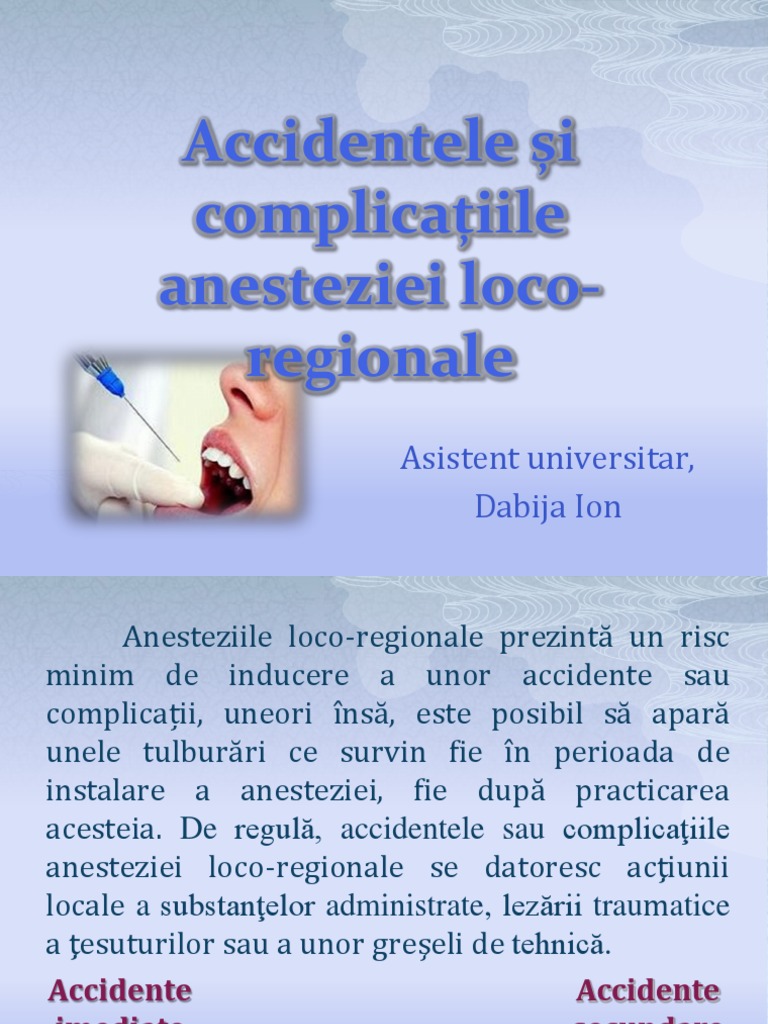 articulația doare după anestezie