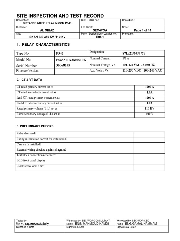 Test p545 | PDF | Fuse (Electrical) | Relay