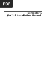 Semester 1 JDK 1.3 Installation Manual