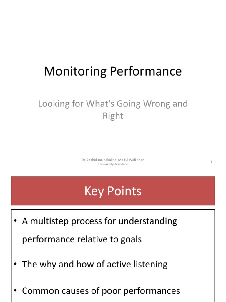 Performance Monitoring Strategies | PDF | Social Psychology ...