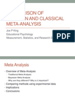 COMPARING BAYESIAN AND CLASSICAL META-ANALYSIS METHODS