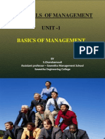 Unit - 1 Essentials of Management - Basics of Management