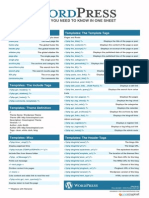 Wordpress Cheat Sheet