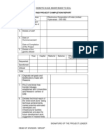 Rnd Project Completion Report Format